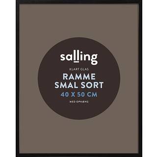 Sort ramme m. glas - 40x50 cm