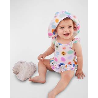 Molo Nalani Badedragt Painted Dots 98/104 cm  Creme  98/104 cm  kvinde