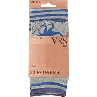 VRS børne 2-pak strømper str. 26/30 - printet (På lager i butik)