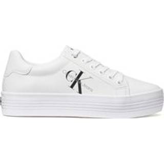 Leather Platform Trainers - Calvin Klein - White - Women - EU 39 - White - EU 39