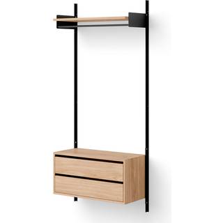 New Works Wardrobe Shelf 1 Reol Med Skuffer Eg/Sort