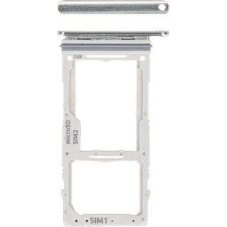 Hvid Samsung Galaxy S10 Lite simkortholder med SD-kortholder