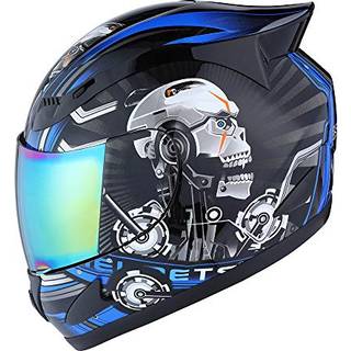 1storm motorcykel cykel fuld ansigt hjelm mekaniker kranium - tonet visirbl?