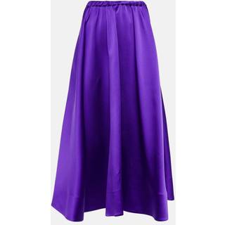 Valentino Pleated satin midi skirt - purple - XS