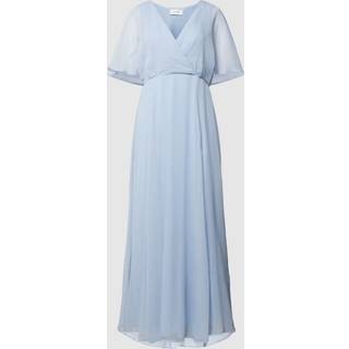 VILA VILA Light Blue Angel Sleeve Midi Occasion Dress - 12