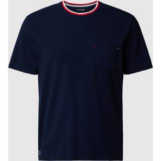 Lacoste Contrast Neck T Shirt Navy