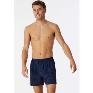 Schiesser Herren Boxershorts blau Baumwolle & Mix Gemustert