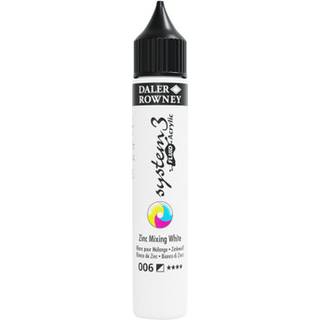 System 3 Fluid Acrylic - 29,5ml. Zinc Mixing White