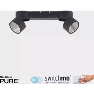 PURE Nola LED-loftlampe, 2 lyskilder, sort