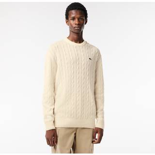 LACOSTE Herren Pullover beige unifarben Classic Fit