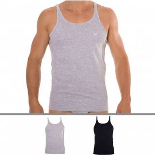 EMPORIO ARMANI Herren Tanktops blau,grau Reine Baumwolle unifarben
