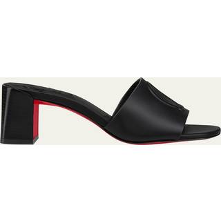 Christian Louboutin So CL 55 embossed leather mules - black - EU 35.5