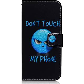 Nokia C22 Læder Flip Cover m. Pung & Print - Sur Smiley