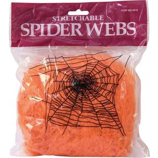Halloween Edderkoppespind, Orange 50 gram
