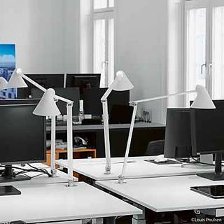 Louis Poulsen NJP Bordlampe 10W LED 3000K Lys Grå Pind Ø10