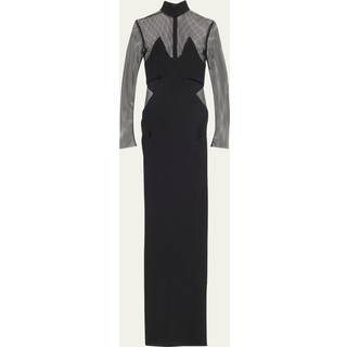 Tom Ford Long-sleeved cutout gown - black - L