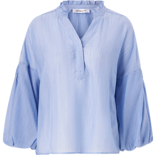 Co'couture Kendracc Frill Blouse Bluse 35340 Pale Blue (LARGE)