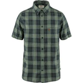 Fjällräven - Övik Travel Shirt SS M Navy-Patina Grøn Herre Ribejagtogfikseri.dk