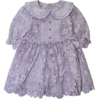 Self-Portrait Kids Floral lace dress - purple - Y 8