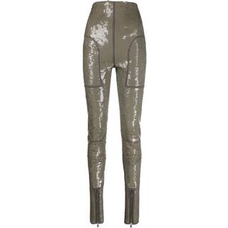 Rick Owens Dirt Waist embellished leggings - beige - XS