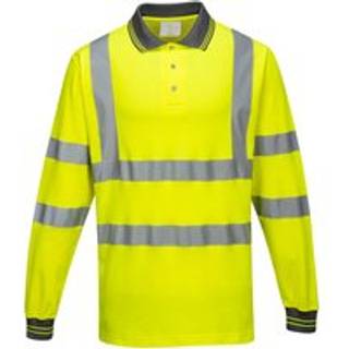 Langærmet Cotton Comfort Polo - Gul (Størrelse: XL)