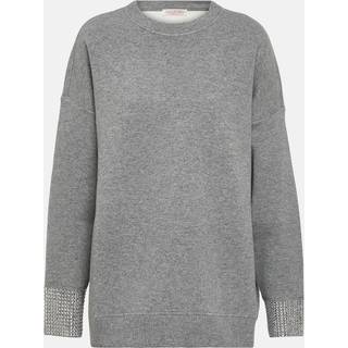 Valentino Embellished wool-blend sweater - grey - XL