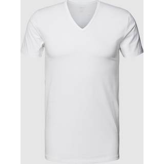 Mey Herren T-Shirt weiß Baumwolle & Mix unifarben