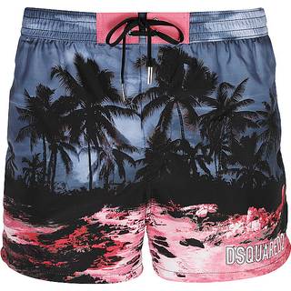 Dsquared2 Hawaii Tropics Swim Short in Grey & Pink | Dsquared2 | Norton Barrie - 32"
