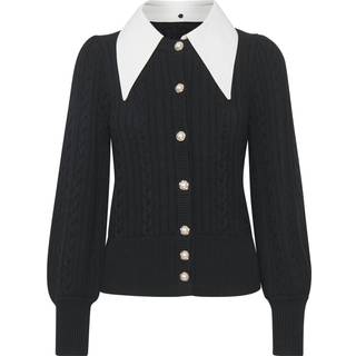 Gestuz Rawangz Collar Cardigan Strik 10905506 Black (MEDIUM)