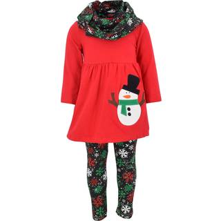 Unik babypiger julesnowman 3 stykke vinterant?j (8/xxxl r?d)