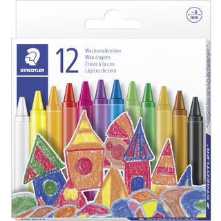 STAEDTLER Noris Club 220 voksfarver, 12 stk Papiromslag med navnefelt. Diameter 8 mm. Forpakning med 12 stk.