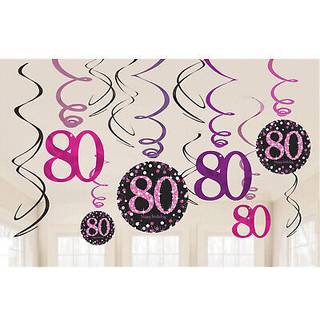 Loftspiraler 80 år Pink Sparkling
