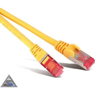 Cat 6a S/FTP LSZH Netværkskabel - Gul - 0.50 m