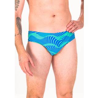 Men's 8cm Club Training Wavespace Brief Blue/Green
