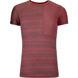 Ortovox Women's 185 Rock'N'Wool Short Sleeve Merino undertøj Damer størrelse XS farve rød