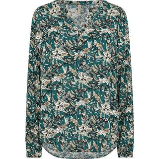 Soyaconcept Tarita 2 Bluse Blomstret Mørke Grøn-M