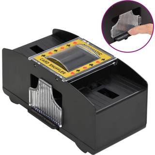 vidaXL Automatisk kortblander Elektrisk kortblander Sort 2 kortdæk