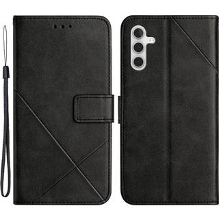 SKALO Samsung A34 5G PU læderpung med prægning - Sort