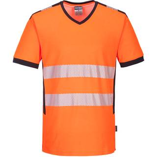 PW3 hi-vis v-hals t-shirts - Gul/Sort (Størrelse: XXL)
