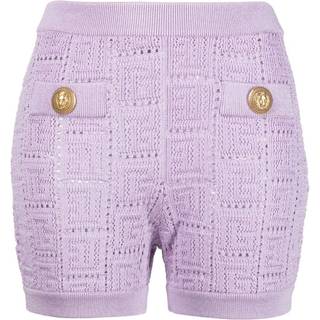 Balmain Monogram knit shorts - beige - L