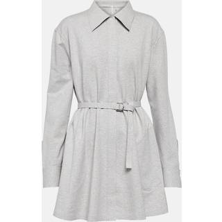 Norma Kamali Cotton-blend jersey shirt dress - grey - XL