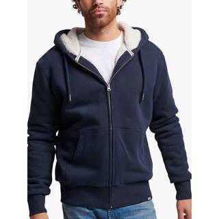 Superdry Det essentielle Teddystof Lined Zip-Up HættetrøjeStor