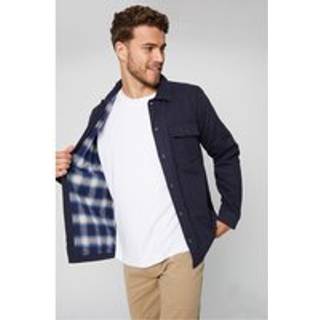 Threadbare Threadbare Navy Check Lined Cotton Shacket