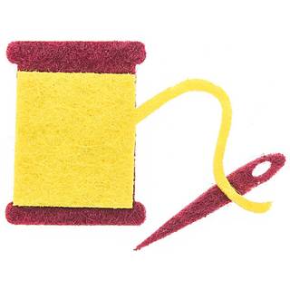 Appliqué Nähen 5x7cm - Lila, Gelb