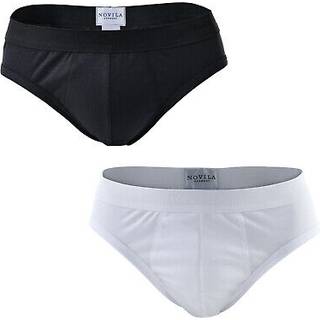 Novila Herren Sport-Slip schwarz Ägyptische Baumwolle unifarben