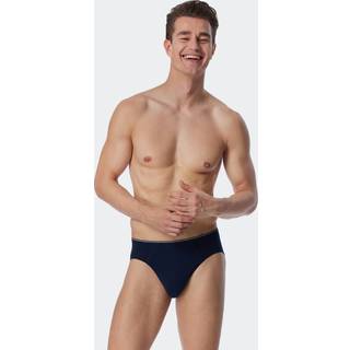 Schiesser Herren Slip blau Baumwolle & Mix unifarben