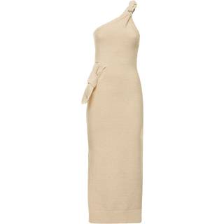 Jacquemus La Robe Maille Noeud midi dress - white - XS