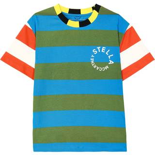 Stella McCartney Kids Striped cotton-blend T-shirt - multicoloured - Y 10