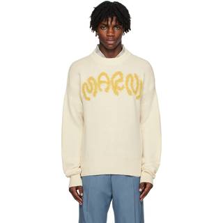Marni Logo virgin wool sweater - white - EU 52