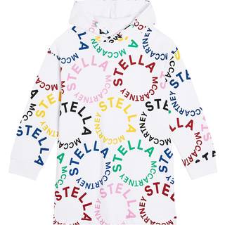 Stella McCartney Kids Logo cotton jersey sweatshirt dress - multicoloured - Y 6